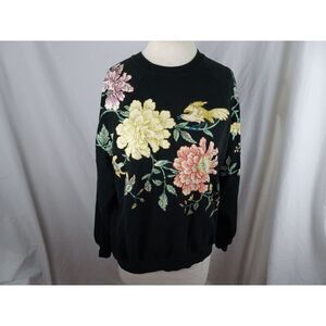 Vintage Tultex Women Floral Sweatshirt Size XL